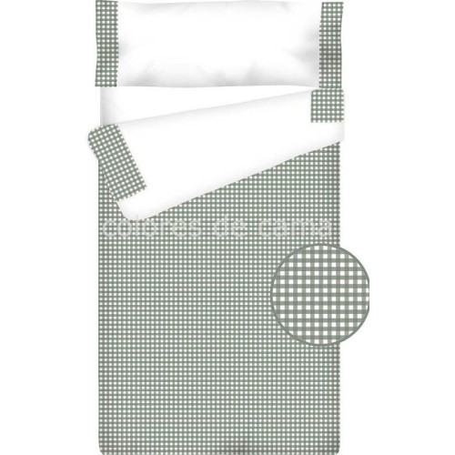 Prêt à Dormir Zippé et Extensible Coton – VICHY CARRÉ gris