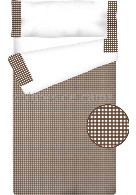 Prêt à Dormir Zippé et Extensible Coton – VICHY CARRÉ chocolat