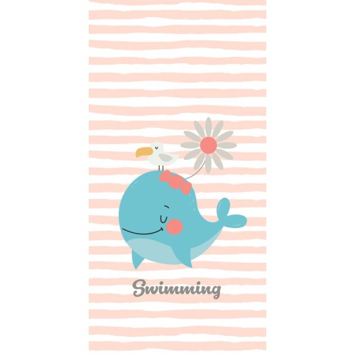 Prêt à Dormir Zippé et Extensible Coton DESSIN PLACÉ - WHALE 2