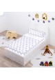 Prêt à Dormir Zippé et Extensible Coton ÉTOILES lilas - fond blanc