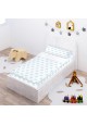 Prêt à Dormir Zippé et Extensible Coton ÉTOILES émeraude - fond blanc