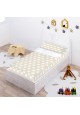 Prêt à Dormir Zippé et Extensible Coton ÉTOILES blanc - fond sable
